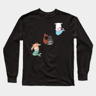 Mermaid Bunny BSC Diagonal Right | Bailey Sean Claude x Bunniesmee Long Sleeve T-Shirt